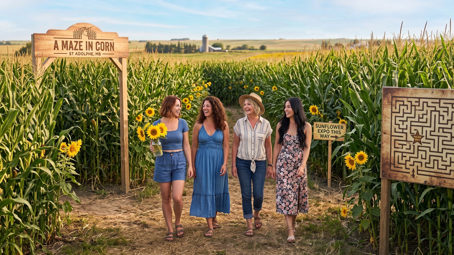 Ladies Sunflower Expo Trip to A Maze In Corn: Summer Blooms & Fellowship (Blumenort, MB)
